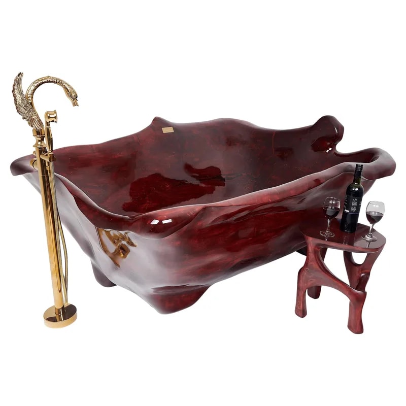 Solid Wood Bathtub Carved from Single Piece of Wood, Fully Functional — Furniture — resale
