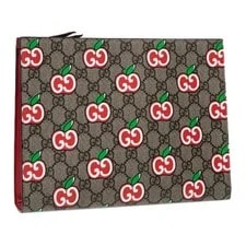 Gucci GG Marmont Monogram Apple Pattern Zipper Flat 3