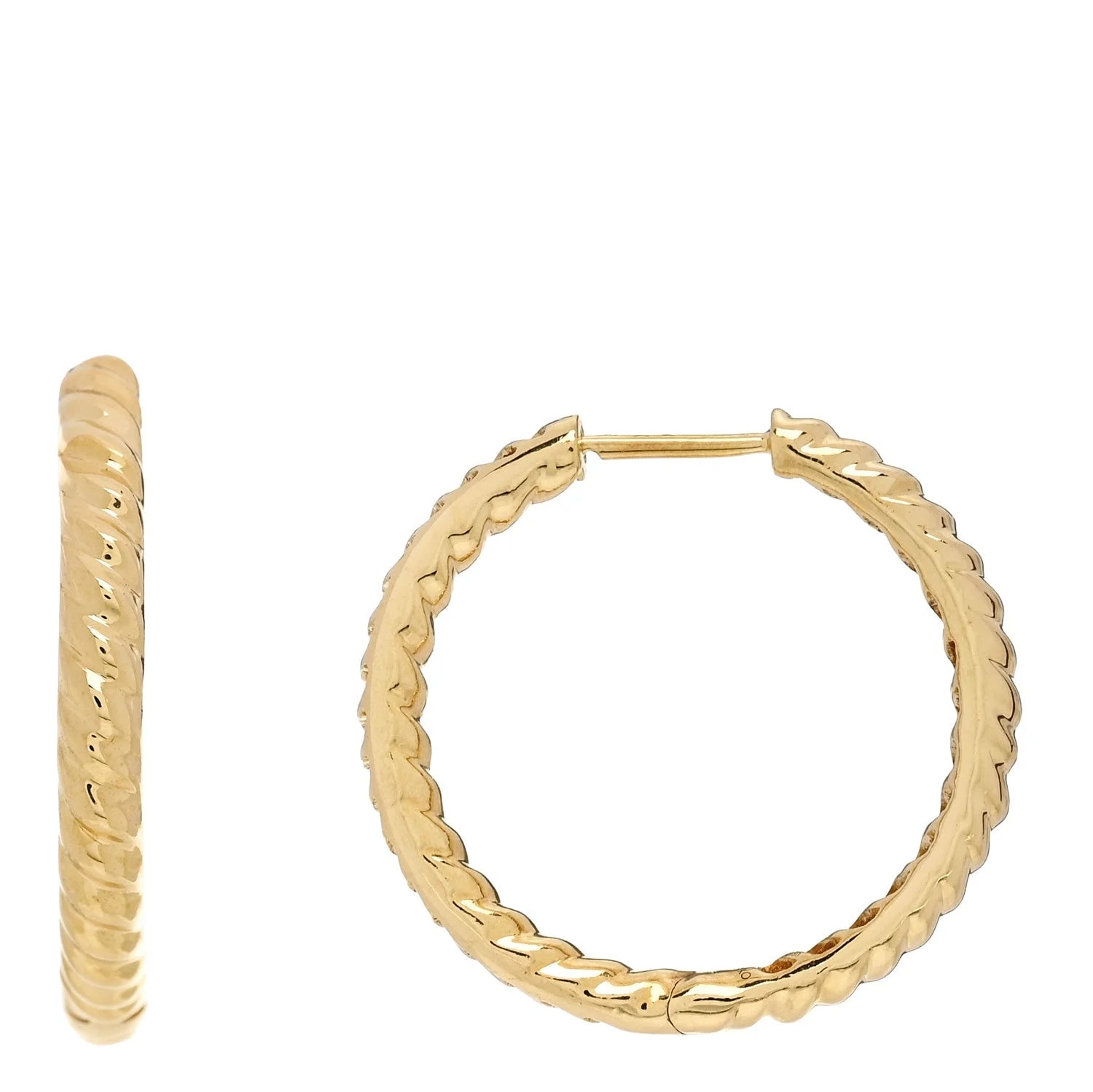 Anita Ko — 18K Yellow Gold Classic Medium Zoe Hoop — Jewelry — resale