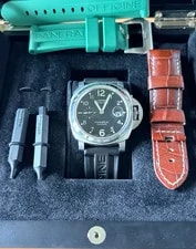 Panerai — Panerai Luminor Marina PAM00164 44mm Auto Full Set 3 Straps Box Papers — Watch — resale