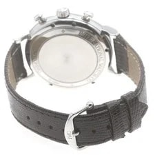 IWC Schaffhausen Portofino IW391002 42mm SS Black Dial Leather Chronograph #C424 2