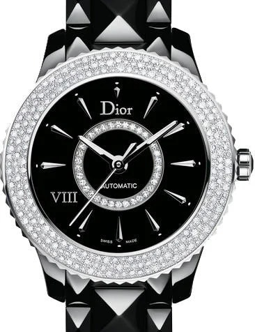 Worldofluxuryus — Dior VIII Place Vendome Stainless Steel & Black Ceramic & Diamonds Lady's — Watch — resale