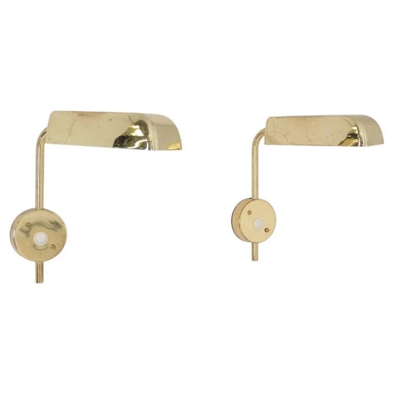 Pair of Hans-Agne Jakobsson Adjustable Scones C2796/1 Sweden 1970s — Furniture — resale