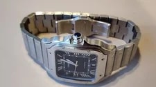 4072 Cartier Santos Large 39.8mm Blue Dial Steel Automatic 2
