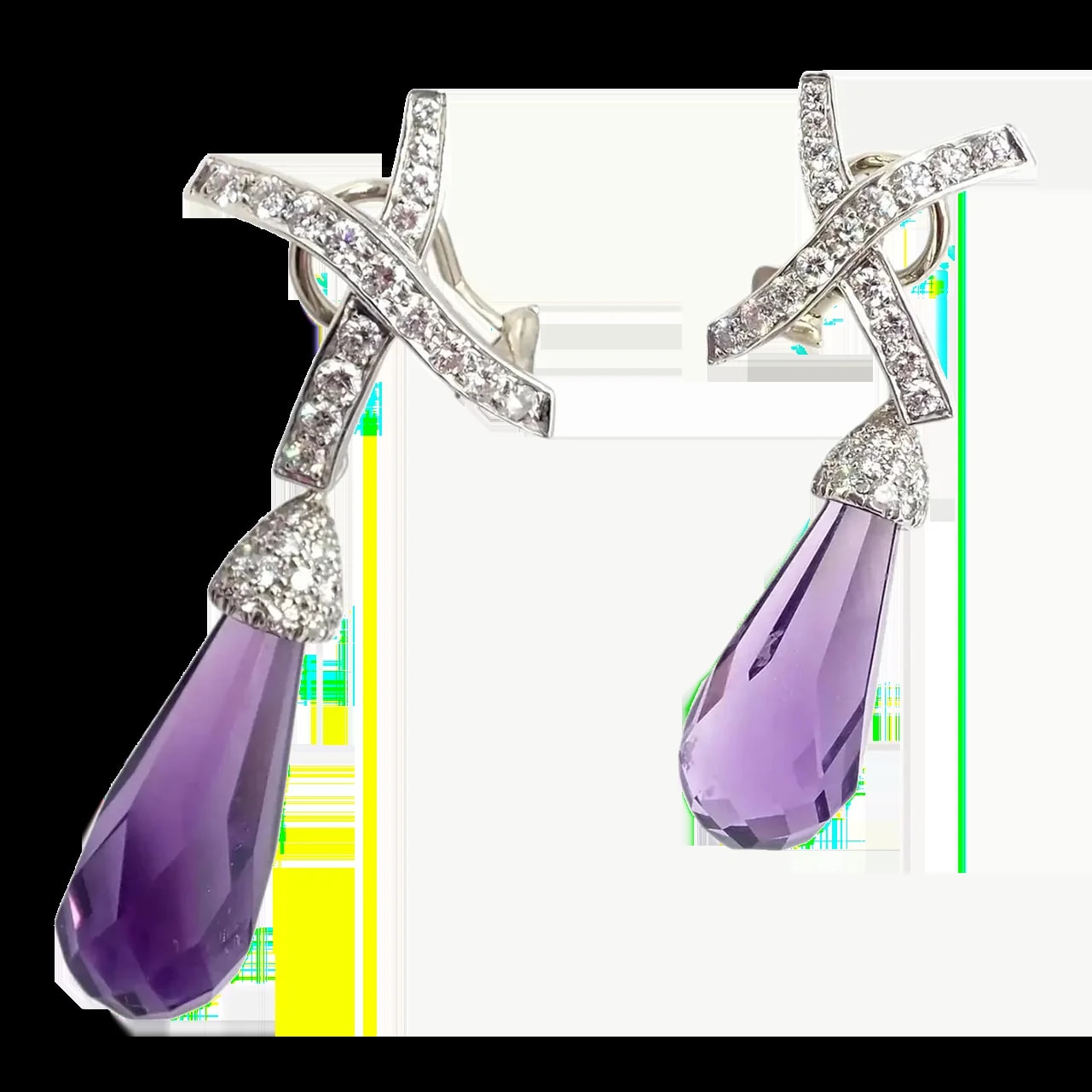Tiffany and Co. — 1980s Pair of Tiffany & Co Paloma Picasso X Drop Night Day — Jewelry — resale