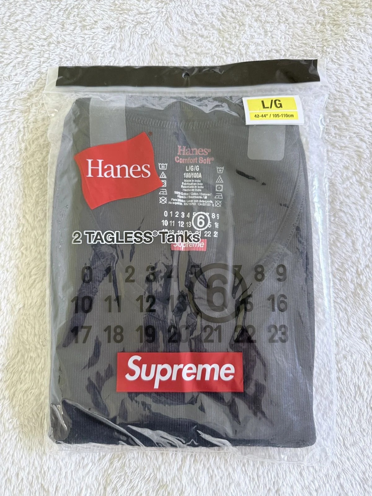 Supreme — MM6 X Supreme Hanes Tank TOP — streetwear — resale