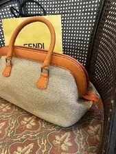 Fendi Baguette Borsa Con Manici Summer Love Rafia 4