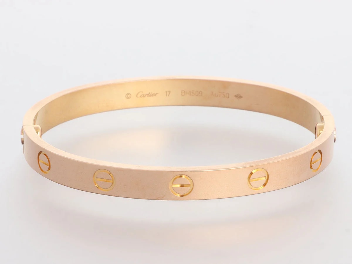 Cartier 18K Rose Gold Classic Love Bracelet 17 2