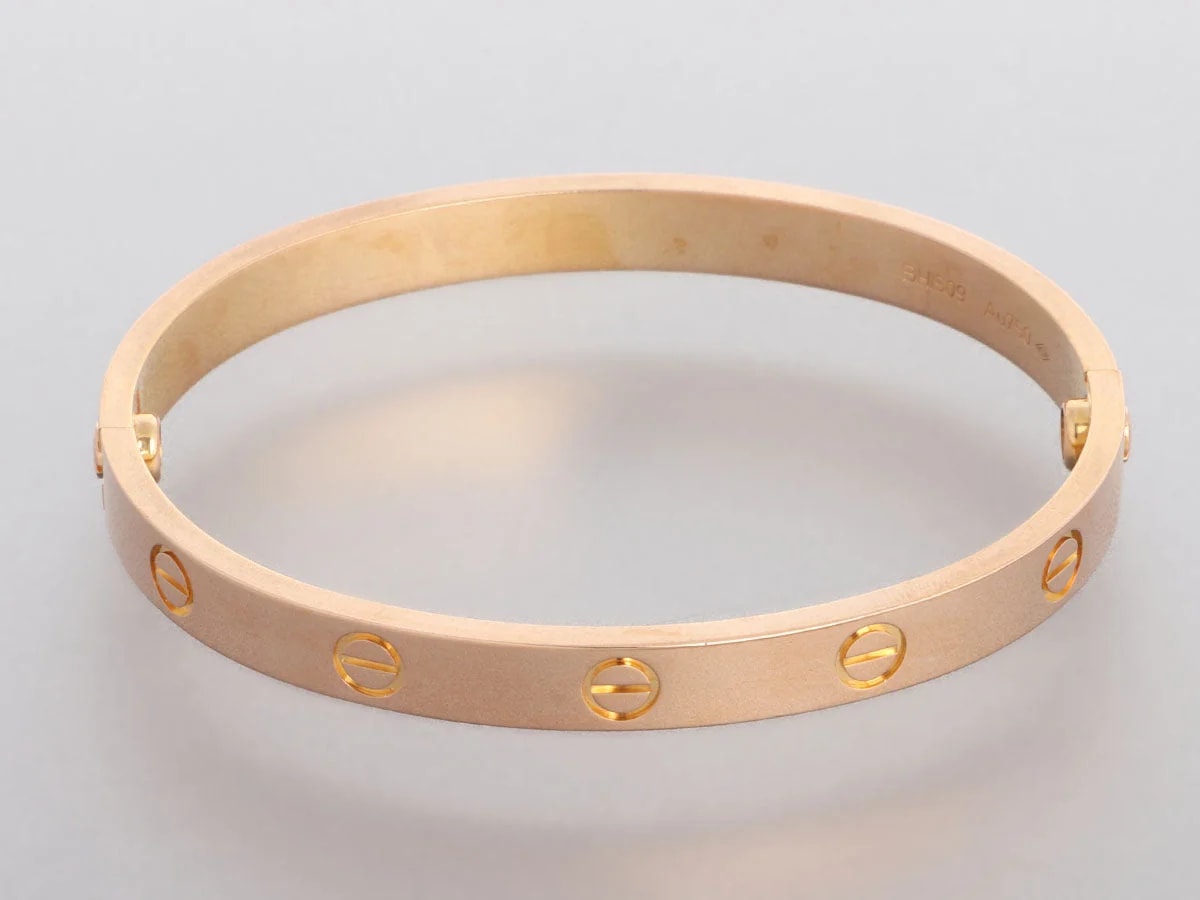 Cartier 18K Rose Gold Classic Love Bracelet 17 4