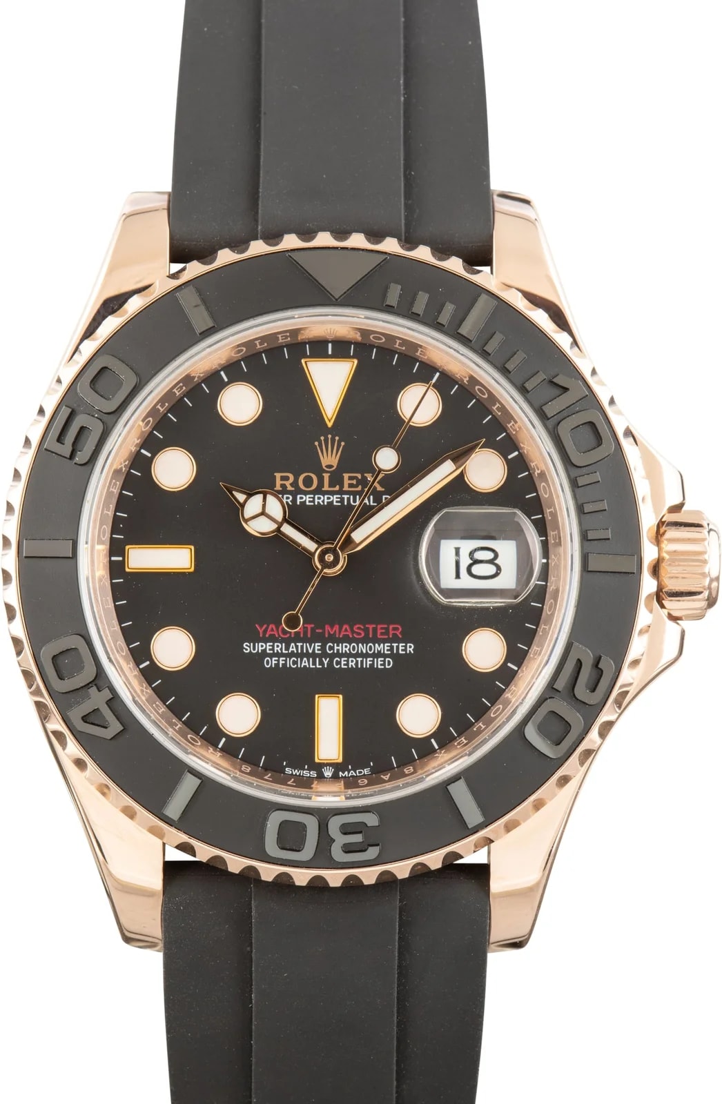 18k Everose Gold Rolex Yacht-Master 40 Ref 126655 Oysterflex 2