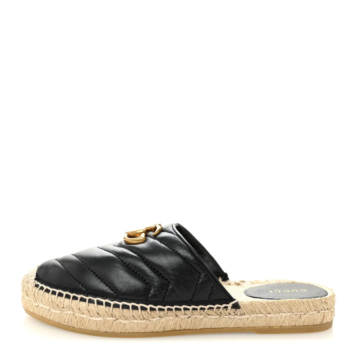 Gucci — Matelasse GG Marmont Espadrille Slippers 36 — Designer Shoe — resale