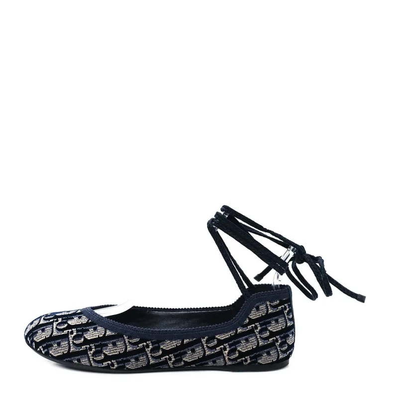 Dior — Poeme Laced Ballerina 37.5 Deep — Designer Shoe — resale