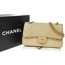 Chanel — Chanel Matelasse 25 Double Flap Cahin BeigeVintage 876RP202 — Handbag — resale