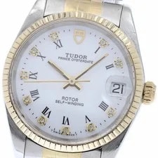 Tudor — Tudor 72033 Prince Oyster Date YG Bezel 10P Diamond Automatic ' 957066 — Watch — resale
