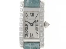 Cartier — Cartier Tank Anglaise SM WJ200338 K18White Gold / Leather / Diamond #DW456 — Watch — resale