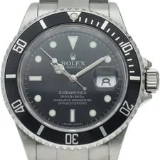 Rolex — Rolex Submariner Date Roulette 16610LN(M) Stainless Steel mensWatch Black — Watch — resale