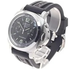 Panerai Luminor 1950 PAM00212 44mm SS Black Dial Rubber Automatic #C071 2