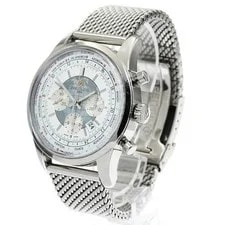 Breitling — Breitling Transocean Chronograph Unitime AB0510 Automatic 46mm Silver;White — Watch — resale