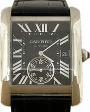 Cartier Tank MC W5330004 3589 Black 44mm Automatic Excellent A5872 3