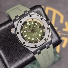 Audemars Piguet Royal OAK Offshore Diver Khaki Diver 15720ST 42MM Warranty B&P 3