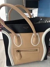 Celine Top Handle Zipper Bow Stitching 2