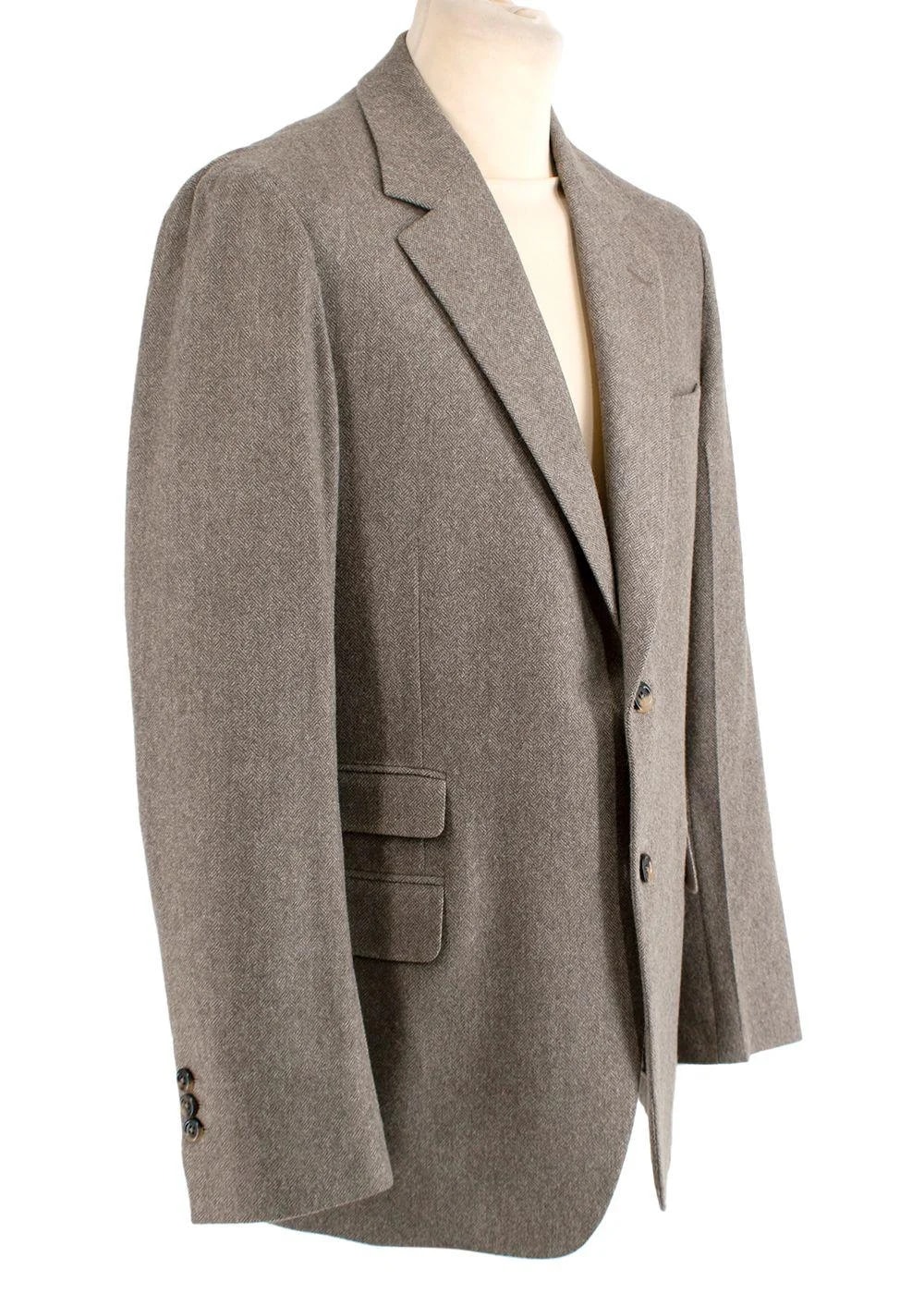 Herringbone Single Breasted Blazer 2