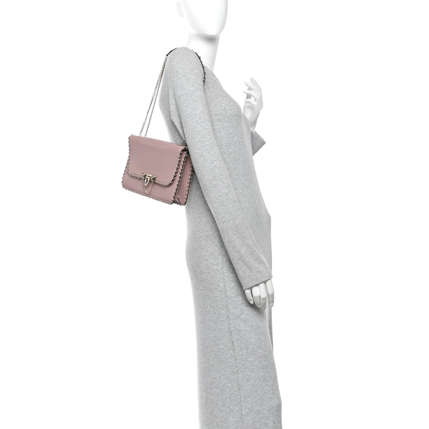 Vitello Groumette Small Rockstud Demilune Lipstick 2