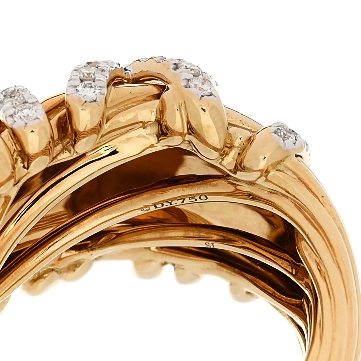 18K Yellow Gold 15mm Helena 52 6 4