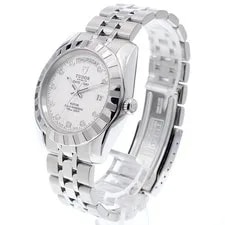 Tudor Classic Date Day 23010 10P Diamond Silver Dial Automatic 's_920626 3