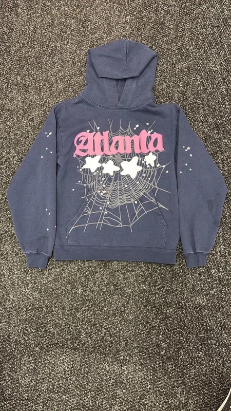 Sp5der Atlanta Hoodie Navy 2
