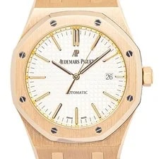 Audemars Piguet Royal Oak 15400OR Rose Gold Sliver-toned Dial Manual 41mm 2