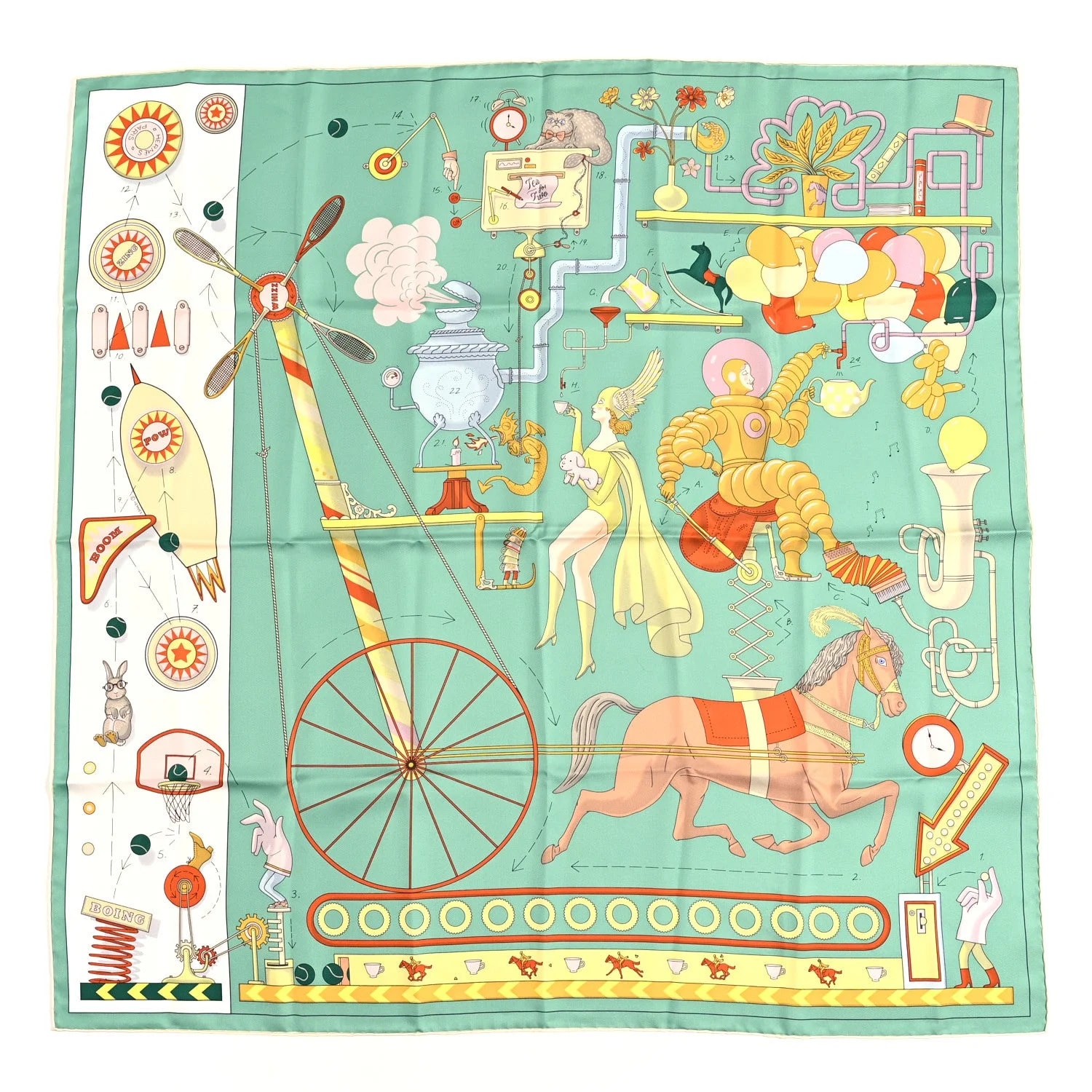 Hermès — Tea for Two Scarf 90 — Accessory — resale