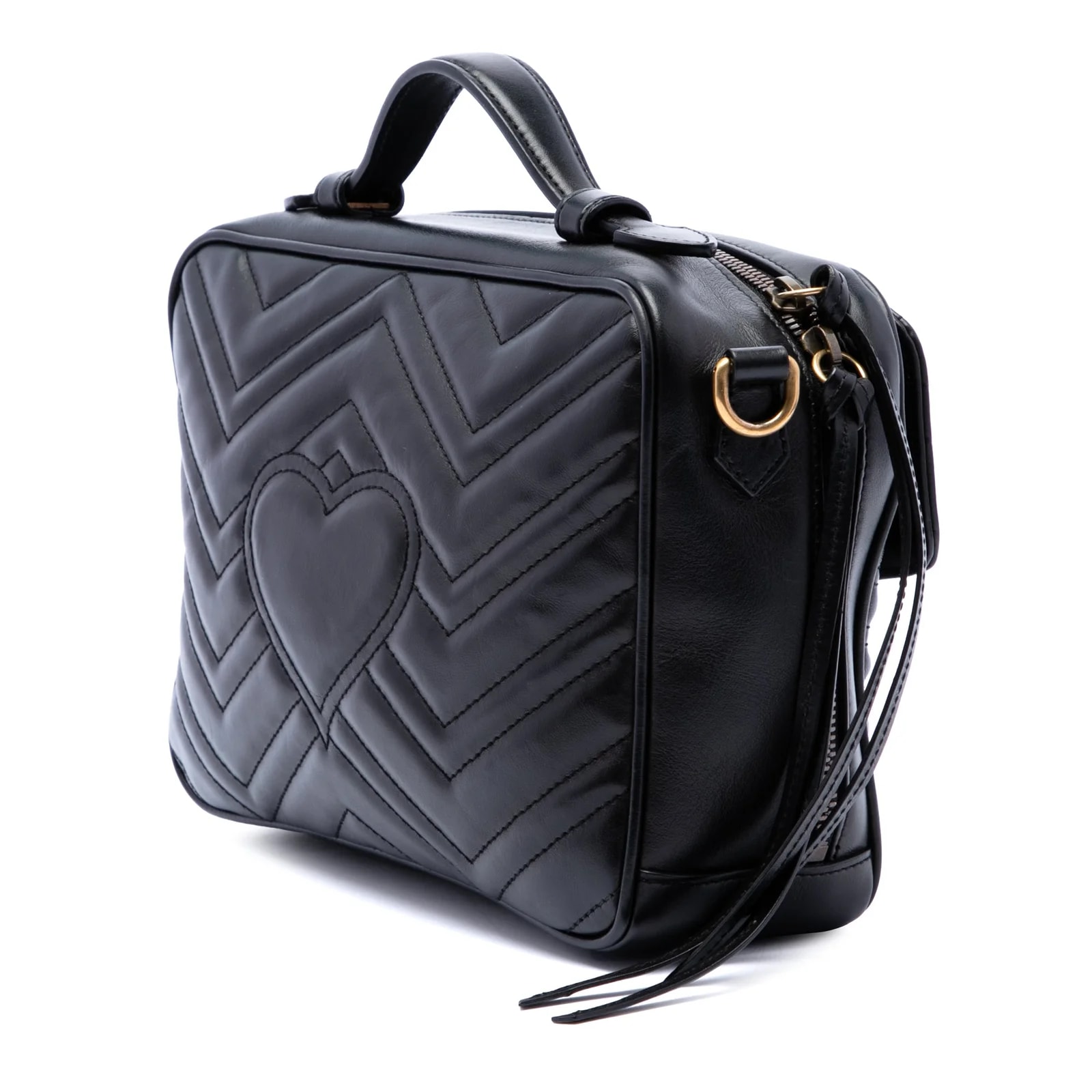 Small GG Marmont Matelasse Sylvie Top Handle Satchel 2