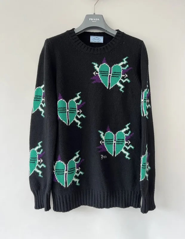 Prada — Prada Frankenstein Hearts Sweater — streetwear — resale