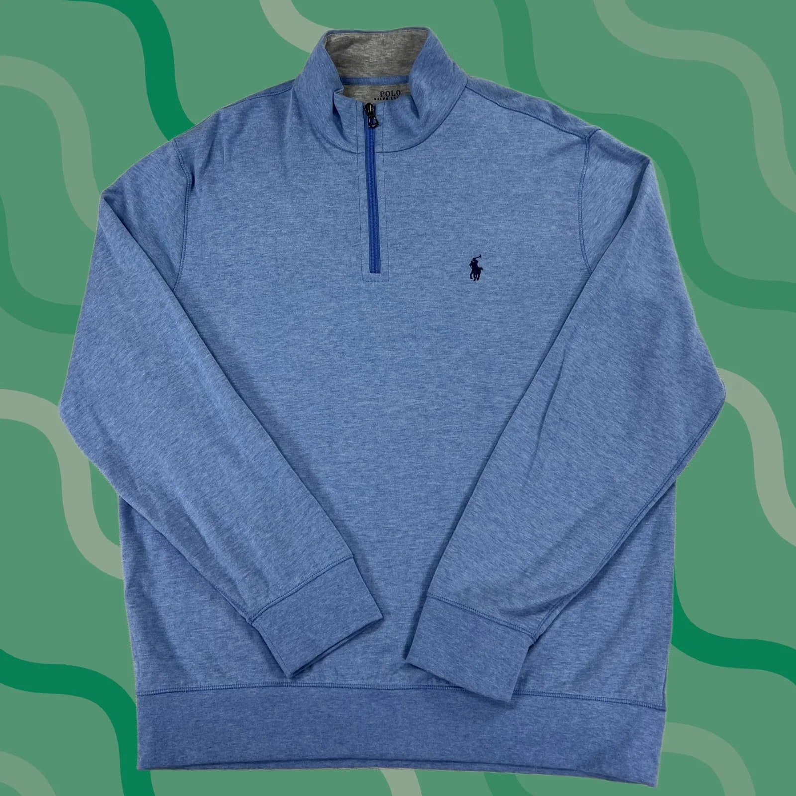 Polo Ralph Lauren — Polo Ralph Lauren Sweatshirt L 1/4 Zip Mock Neck Pullover Logo — streetwear — resale