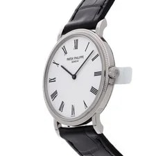 Patek Philippe Calatrava White Gold Auto 35mm White Dial Strap 5120G-001 2