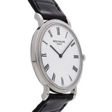 Patek Philippe Calatrava White Gold Auto 35mm White Dial Strap 5120G-001 3