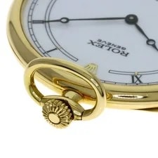 Rolex Cellini White Roman Pocket Watches 3761/8 K18 Yellow Gold 4