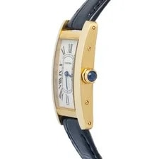 Cartier Tank Américaine W2601556 Leather Yellow Gold Silver Dial 20mm 4
