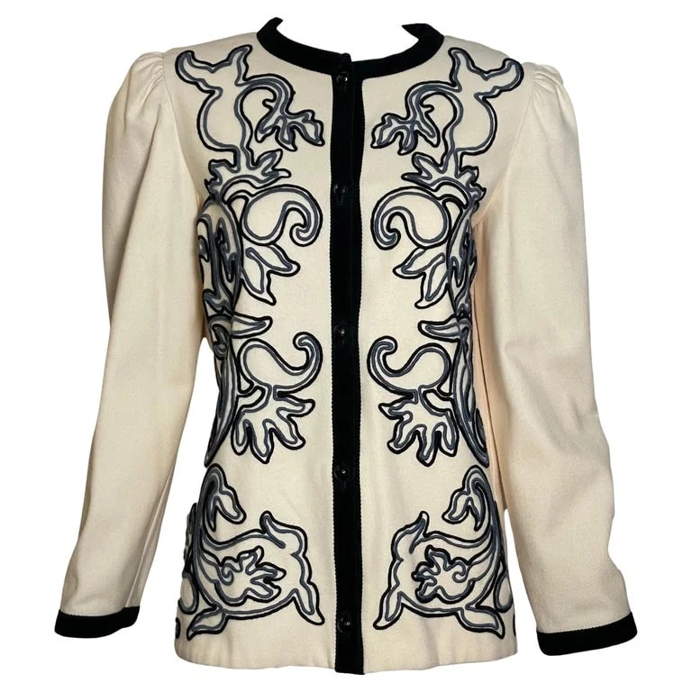Lanvin Paris — Lanvin Couture Jacket With Soutache, 1980s — Clothing — resale