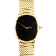 Patek Philippe — Patek Philippe Ellipse Factory Black Onyx 18K Yellow Gold 27mm X 32mm 3748/900 — Watch — resale