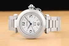 Cartier Pasha C BIG Date W31044M7 35MM White Stainless Steel 3