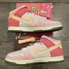 Nike SB Dunk Mid Social Status Strawberry Milk - Size 11 W/ OG Box & Laces 2