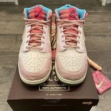 Nike SB Dunk Mid Social Status Strawberry Milk - Size 11 W/ OG Box & Laces 3