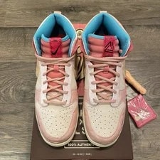 Nike SB Dunk Mid Social Status Strawberry Milk - Size 11 W/ OG Box & Laces 4