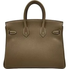 Hermes Birkin 25 W Stamp Etoupe Hardware Dust #OK029 3