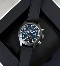 IWC — IWC Top Gun Pilot Chronograph Black Ceramic 44mm IW378901 Full Set & Serviced — Watch — resale