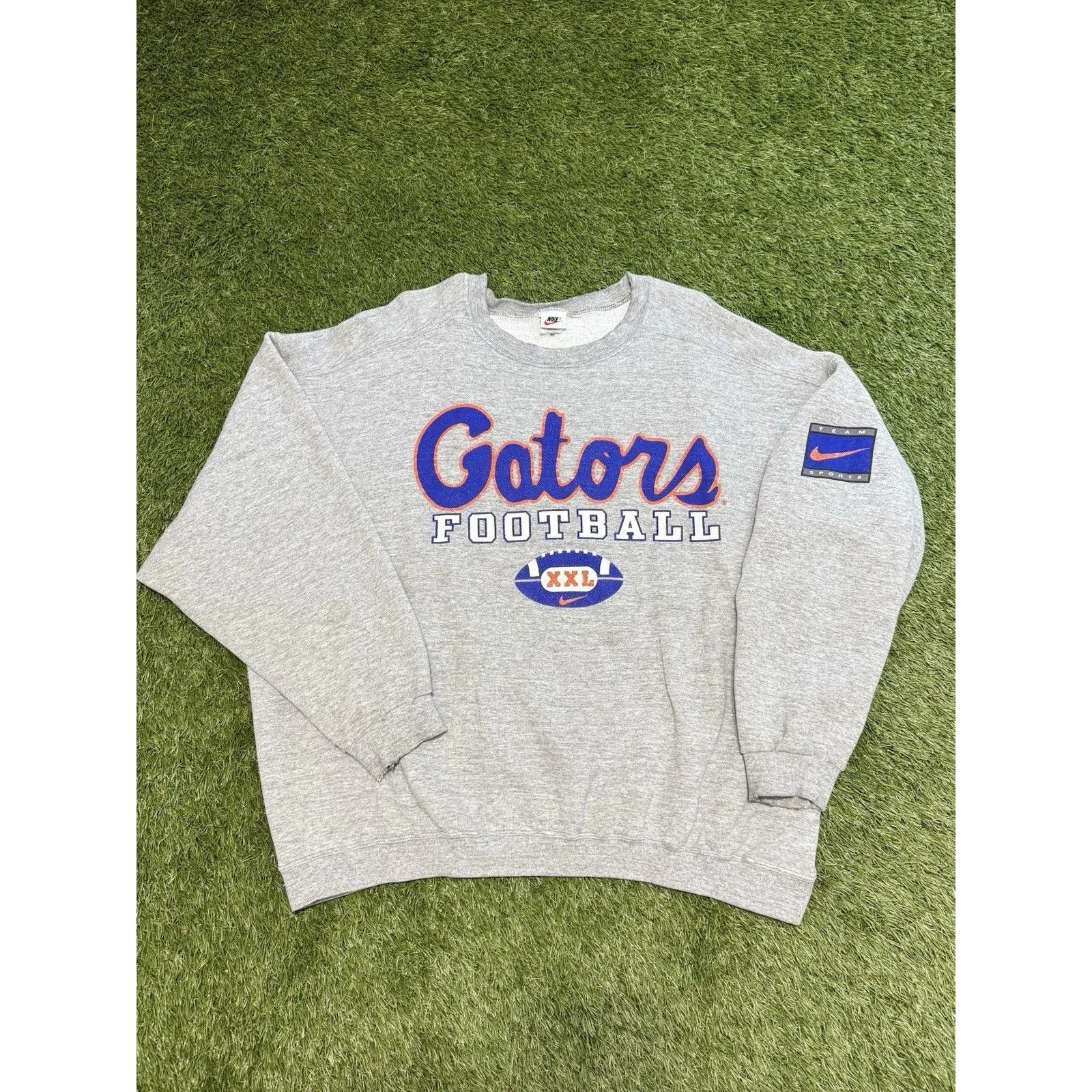 NIKE — 90s Nike Center Swoosh Florida Gators Football Sweatshirt — streetwear — resale