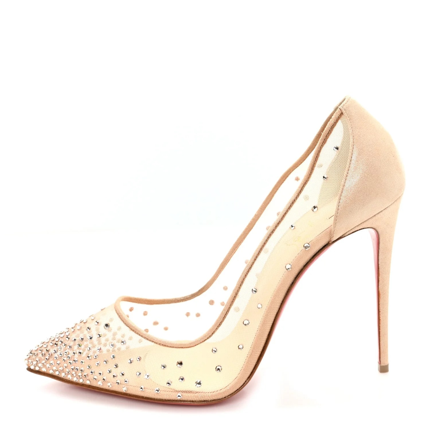 Christian Louboutin — Lame Strass Follies 100 41 Light — Designer Shoe — resale