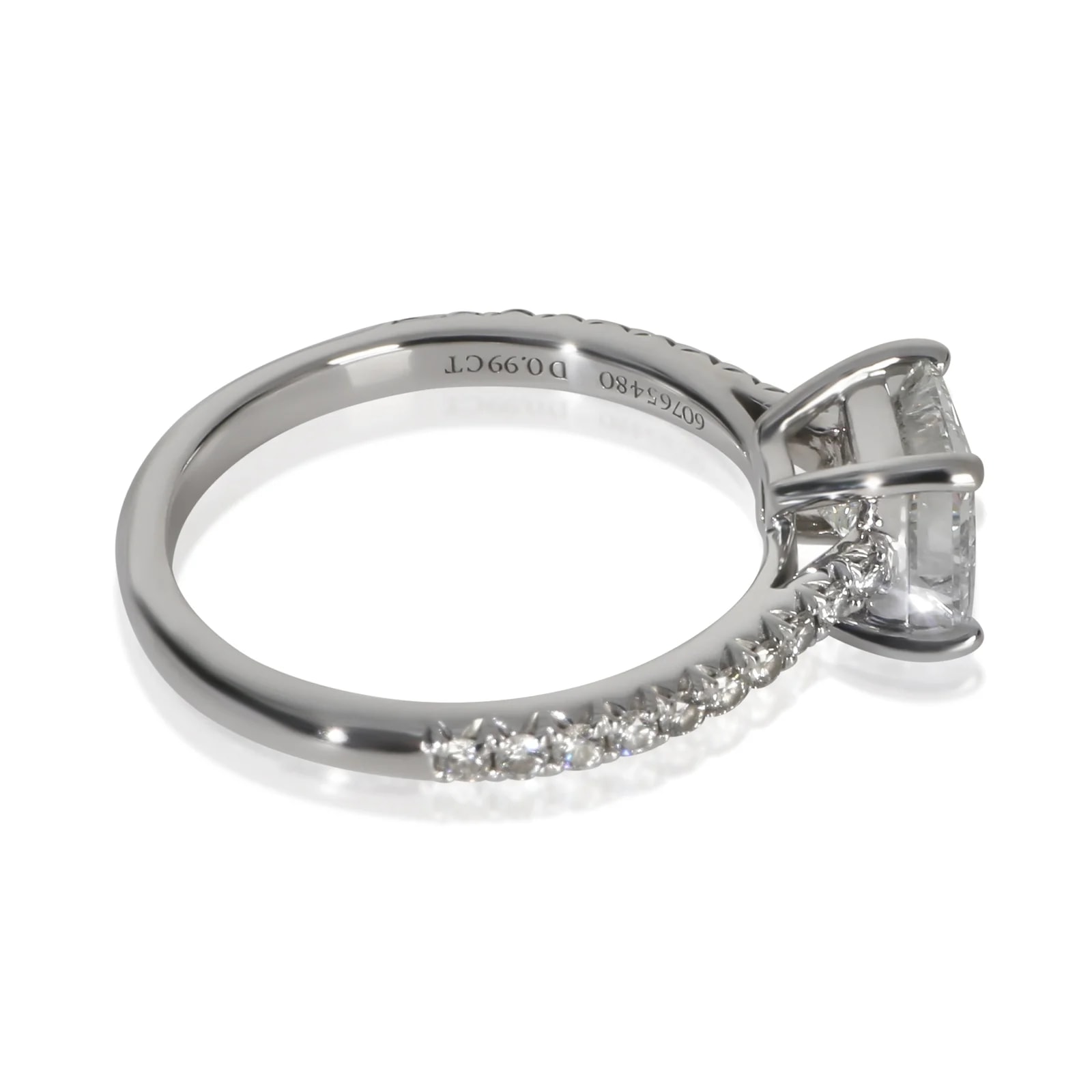 Tiffany & Co. 0.99 Ct Princess Novo Engagement Ring 950 4